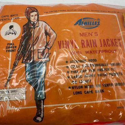 Vintage NIP Rain Gear - Poncho, Rain Suit, Jacket and Plastic Suit Bags