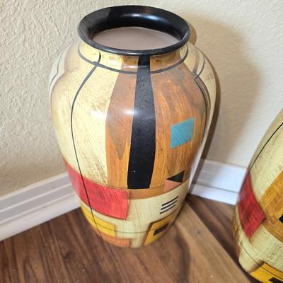 Set of 3 Modern Abstract Ceramic Vases