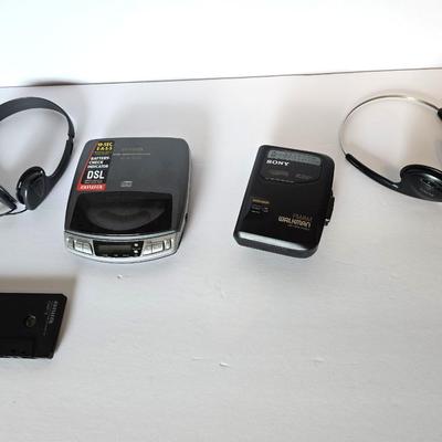 Vintage Sony & Aiwa Personal Audio Lot – Walkman, Discman, Headphones & Adapter