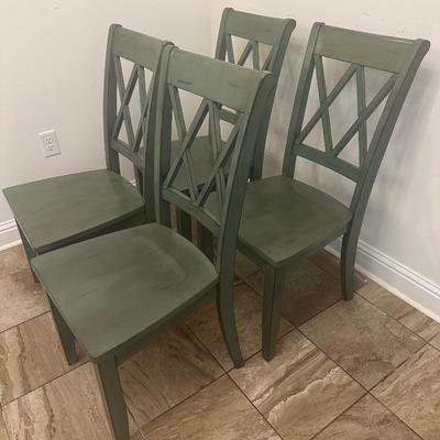 Sale Photo Thumbnail #168: Four dining chairs.