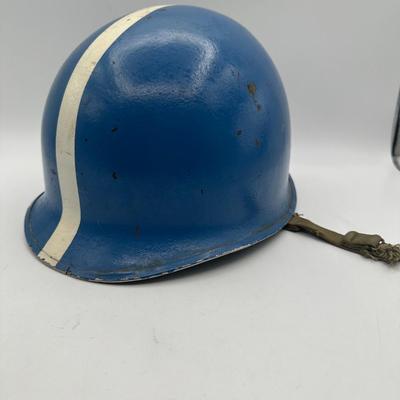 World War II M1 Helmet - With Original Strap! Painted