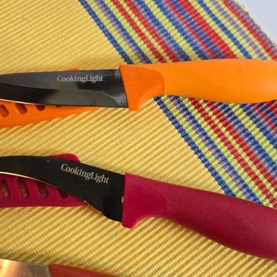 Lot of 6 Cooking Light Colorful Kitchen Knives with Sheaths and 2 Ikea – Vivid & Functional