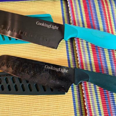 Lot of 6 Cooking Light Colorful Kitchen Knives with Sheaths and 2 Ikea – Vivid & Functional
