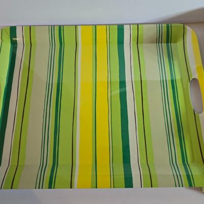 Striped Flatware Set with Matching Tray & Kitchen Towels –
