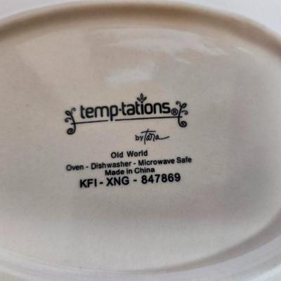 Three piece set Old World Temptations Red egg-shaped platters & Electric Skillet