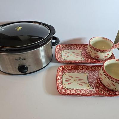 Rival Crockpot & Temptations Old World Red Soup & Sandwich Set – 5 Pieces