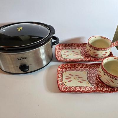 Rival Crockpot & Temptations Old World Red Soup & Sandwich Set – 5 Pieces