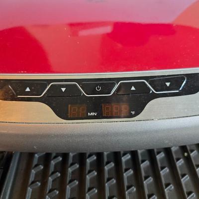 George Foreman Removable Plate Grill & Griddle – Red with Accessories