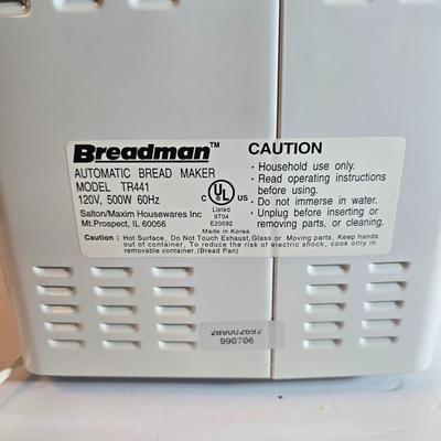 Breadman Ultimate Bread Maker TR441 – With Manual & Recipe Guide