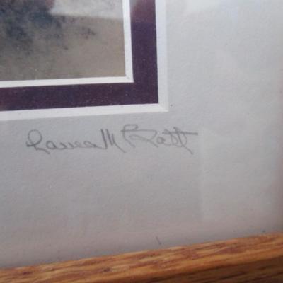 Framed limited edition picture of carousel horse by Laura M. Batt