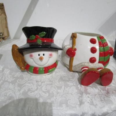 Burton & Burton Snowman ceramic cookie jar
