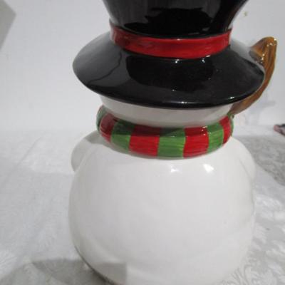 Burton & Burton Snowman ceramic cookie jar