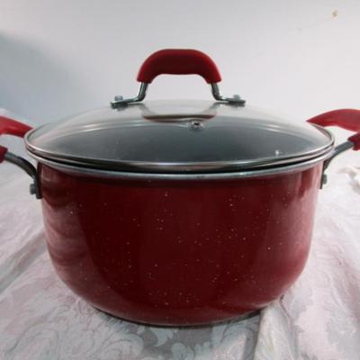 Pioneer Woman non-stick 5-1/2 qt Dutch oven with glass lid