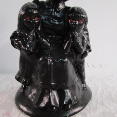 Sale Photo Thumbnail #285: Mom & kids have red eyes 7" tall, Woman is 12-1/2" tall