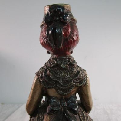 Sale Photo Thumbnail #281: Mom & kids have red eyes 7" tall, Woman is 12-1/2" tall
