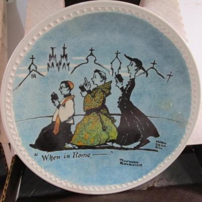 2 decorative plates by Norman Rockwell