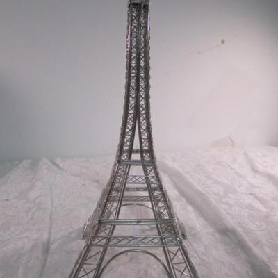 Eiffel Tower silver tone wire sculpture