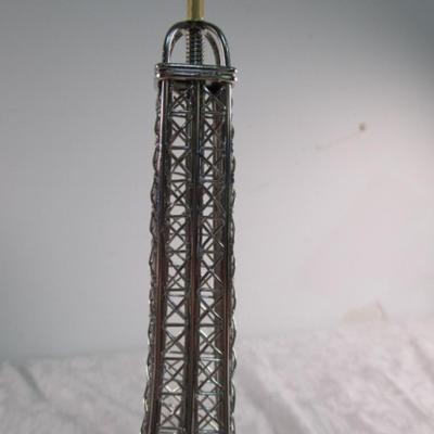 Eiffel Tower silver tone wire sculpture