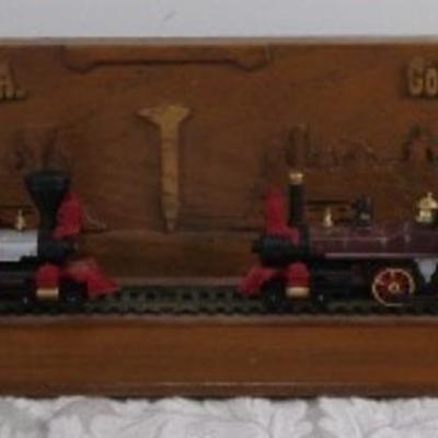 The Golden Spike Express wall hanging train set