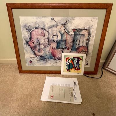 Abstract Signed Prints By Alfred Gockel & Eric Waugh (GB-RG)