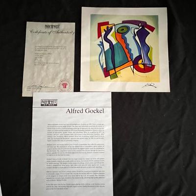 Abstract Signed Prints By Alfred Gockel & Eric Waugh (GB-RG)