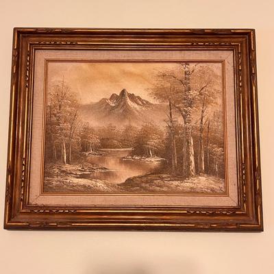 Antonio Tano Original Oil on Canvas Mountain Scene (GB-RG)