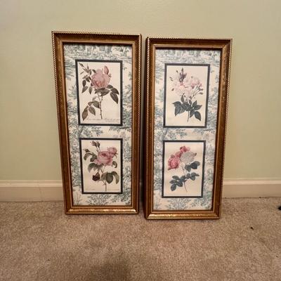 Botanical Prints in Sets of Two (GB-RG)