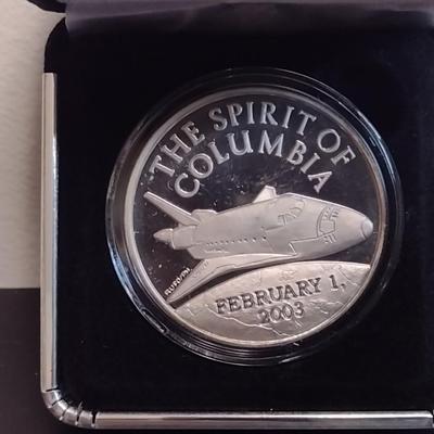 2003 The Spirit of Columbia Space Shuttle Commemorative Silver Medallion (#2)