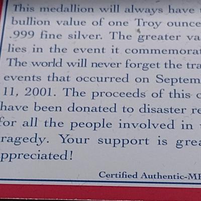 September 11, 2001 Commemorative 9-11 Silver Round (#4)