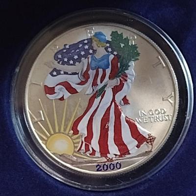 2000 American Eagle in Color Silver Dollar Coin (#5)
