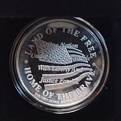 September 11, 2001 Commemorative First Responders 9-11 Silver Round (#7)