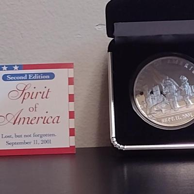 September 11, 2001 Commemorative First Responders 9-11 Silver Round (#7)