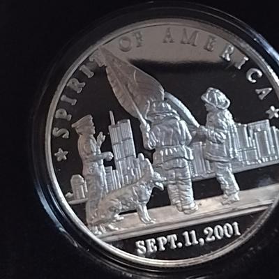 September 11, 2001 Commemorative First Responders 9-11 Silver Round (#7)