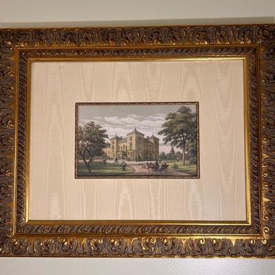 Ornately Framed Prints of Edwardian Stately Homes (GB-RG)