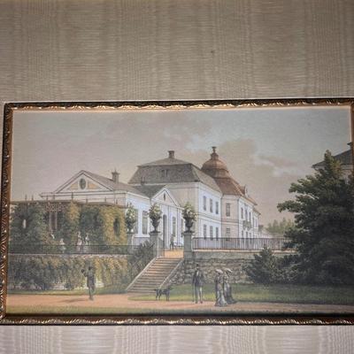 Ornately Framed Prints of Edwardian Stately Homes (GB-RG)