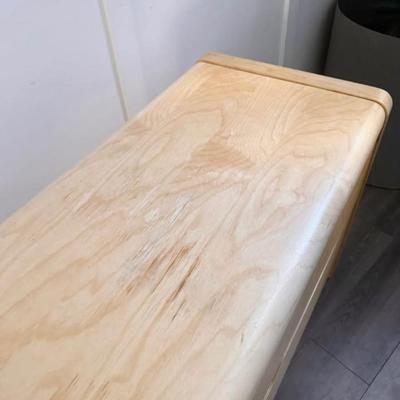 Circa 2000 Discontinued 2-Drawer Bent Birch Plywood Bentwood Ånes Low Dresser by Elhèn Johansson for IKEA