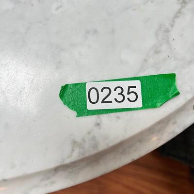 Oval Marble Top Parlor Table