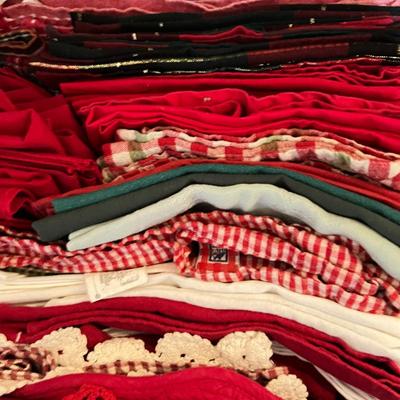 BIG Lot Vintage Contemp. Table Linens - Embroidered, Lace, Tatted