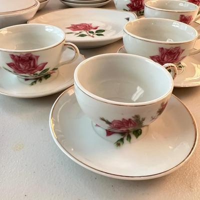 Porcelain Doll Play Tea Set for 6