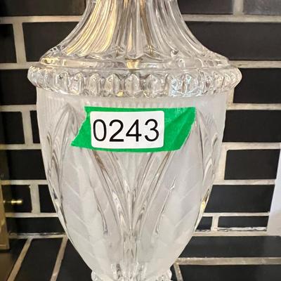Cut Frosted Glass Tabletop Lamp