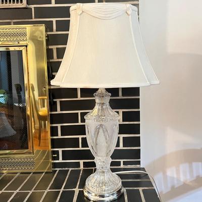 Cut Frosted Glass Tabletop Lamp