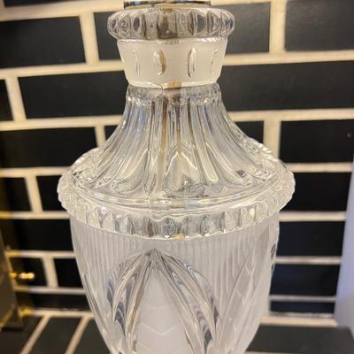 Cut Frosted Glass Tabletop Lamp