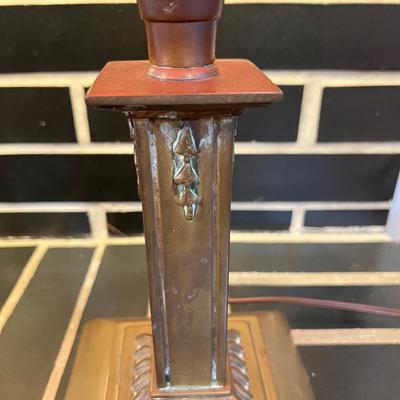 Vintage Cranberry Glass Oil Lamp Converted to Electric Table Lamp
