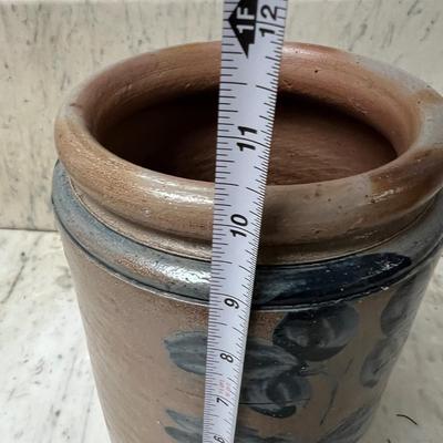 Antique Stoneware Cobalt Blue Crock