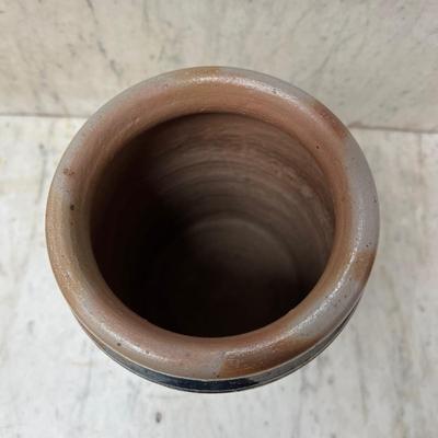 Antique Stoneware Cobalt Blue Crock