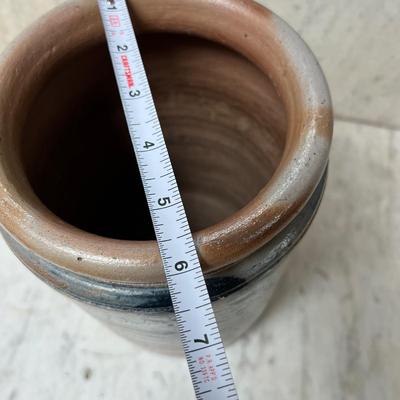 Antique Stoneware Cobalt Blue Crock