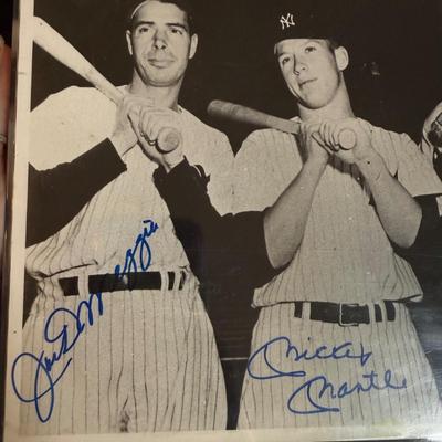 Joe DiMaggio, Mickey Mantle, and Ted Williams Autographed Photo (PBN-BM)