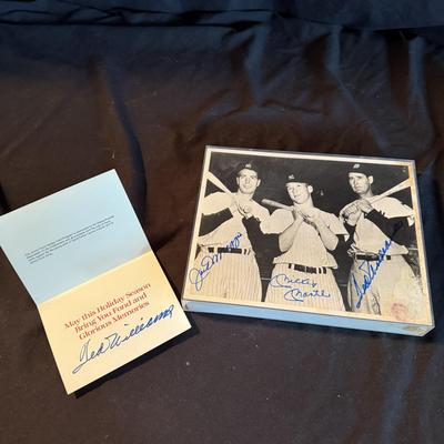 Joe DiMaggio, Mickey Mantle, and Ted Williams Autographed Photo (PBN-BM)