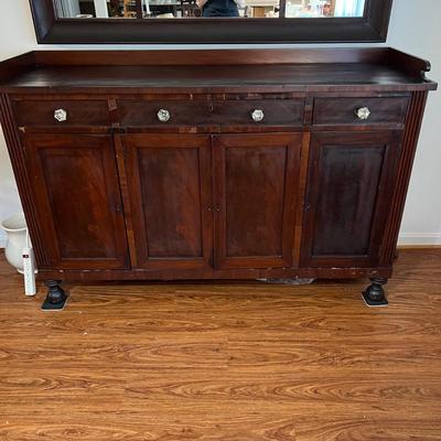 Solid Wood Sideboard and Mirror