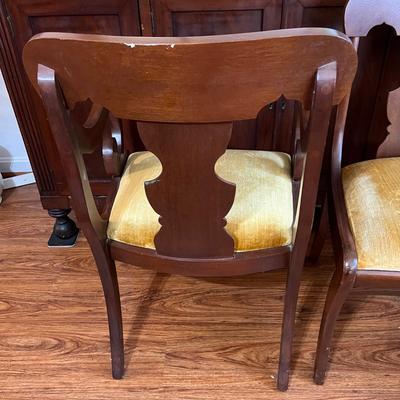 2 Velvet Accent Boudoir Chairs
